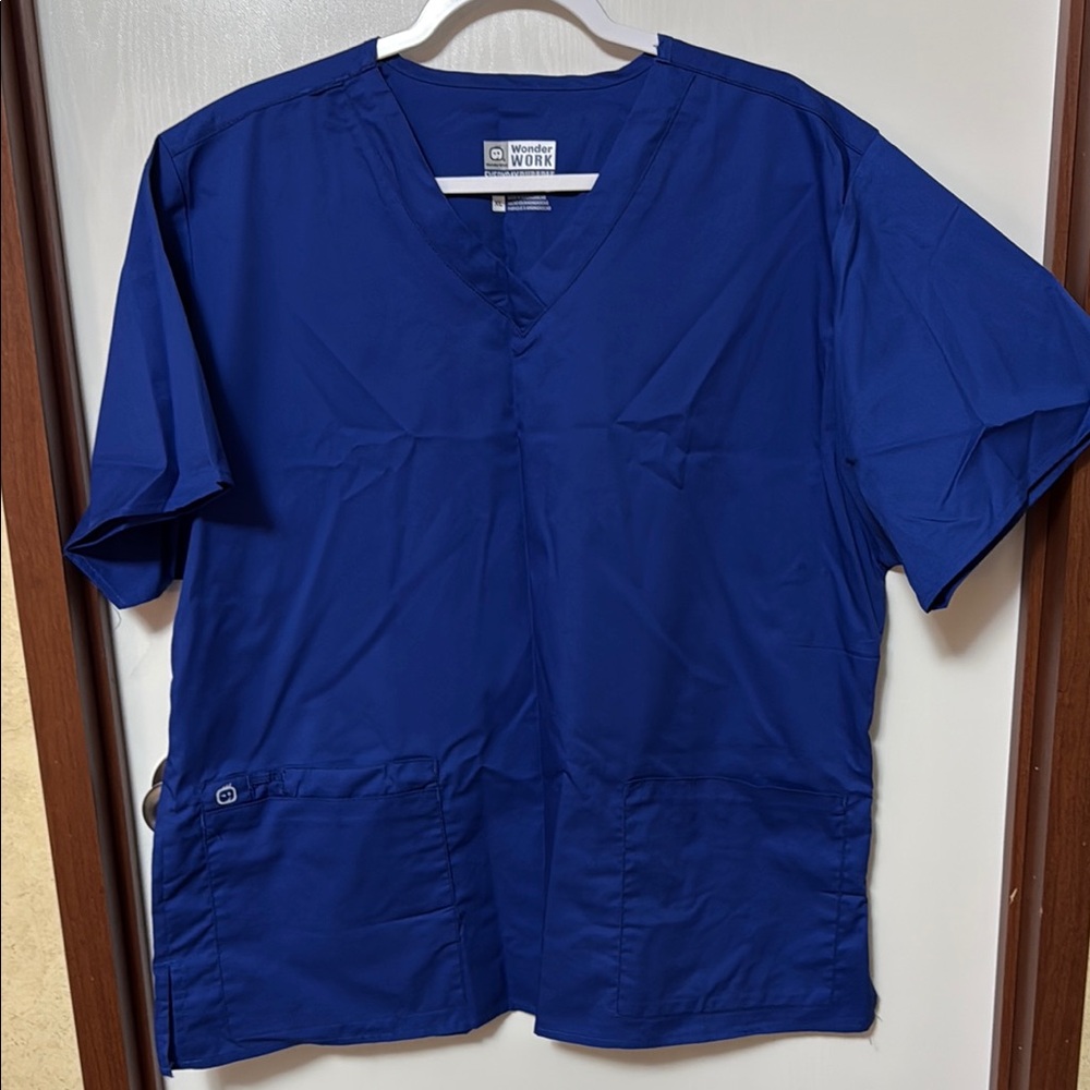 WonderWink Wonderwork Women’s Blue Scrub Top Size XL